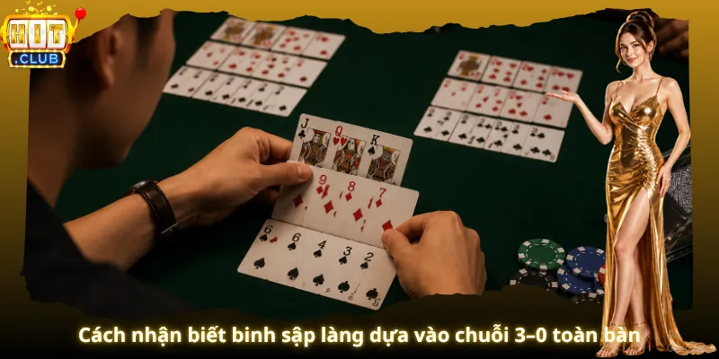 Cách nhận biết binh sập làng dựa vào chuỗi 3–0 toàn bàn