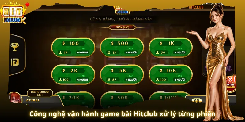 Công nghệ vận hành game bài Hitclub xử lý từng phiên