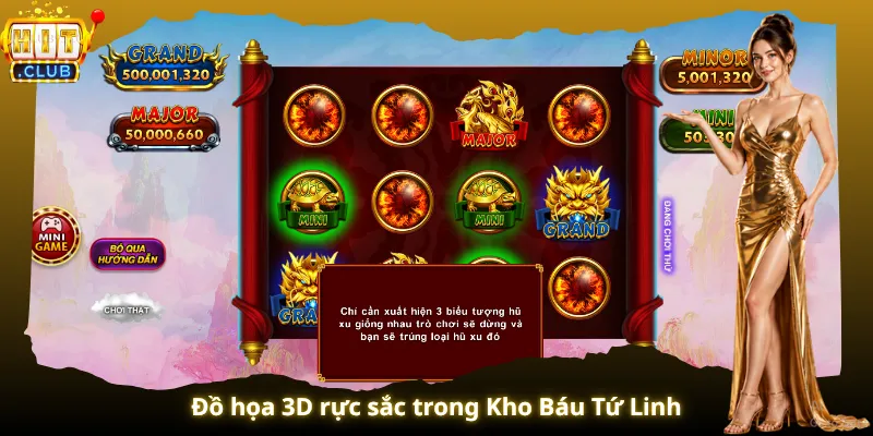 Đồ họa 3D rực sắc trong Kho Báu Tứ Linh