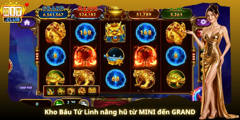 Kho Báu Tứ Linh nâng hũ từ MINI đến GRAND