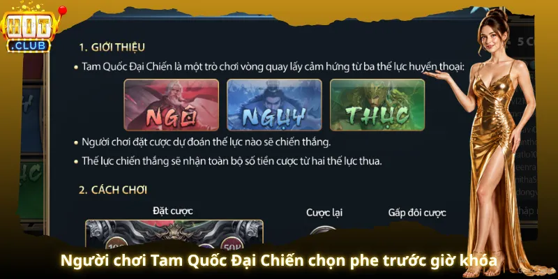 Người chơi Tam Quốc Đại Chiến chọn phe trước giờ khóa